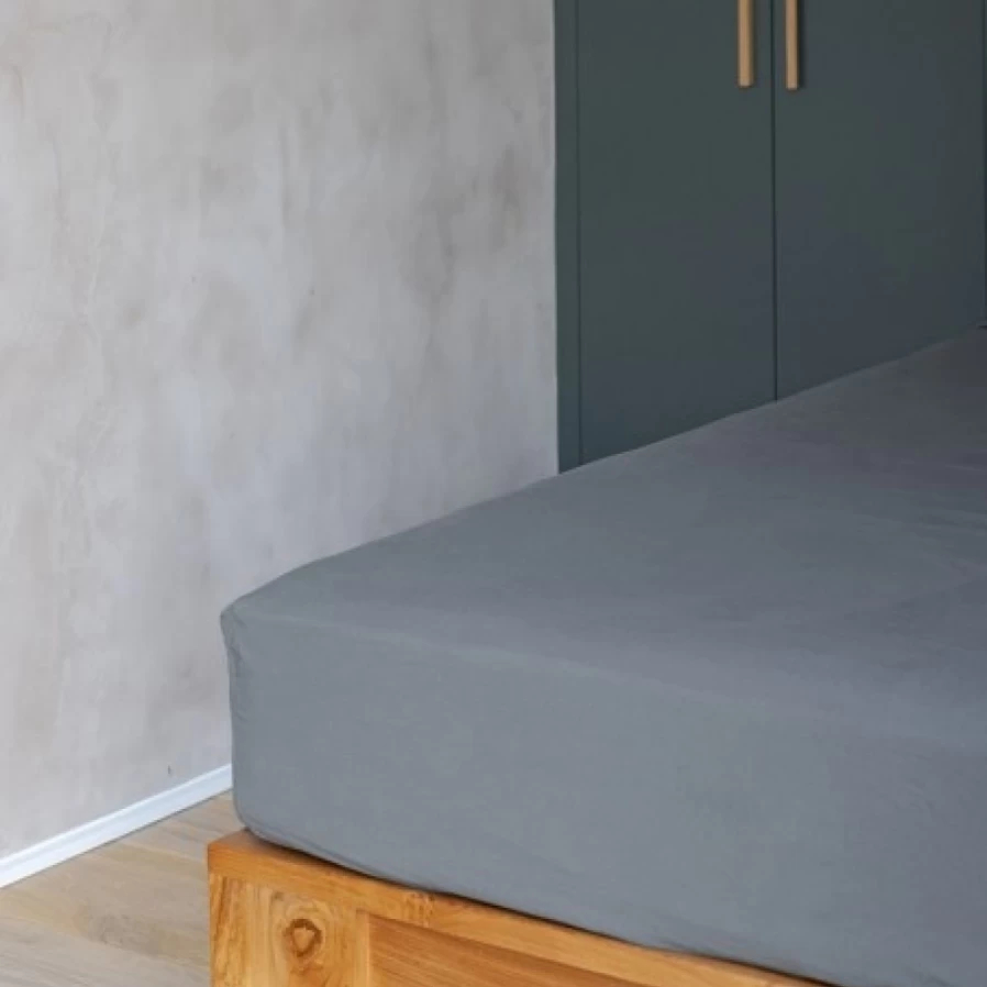 JEAN-VIER Grey Fitted Sheet - Soft, Wrinkle-Resistant & Elastic Deep Pocket Bed Sheet for Mattress