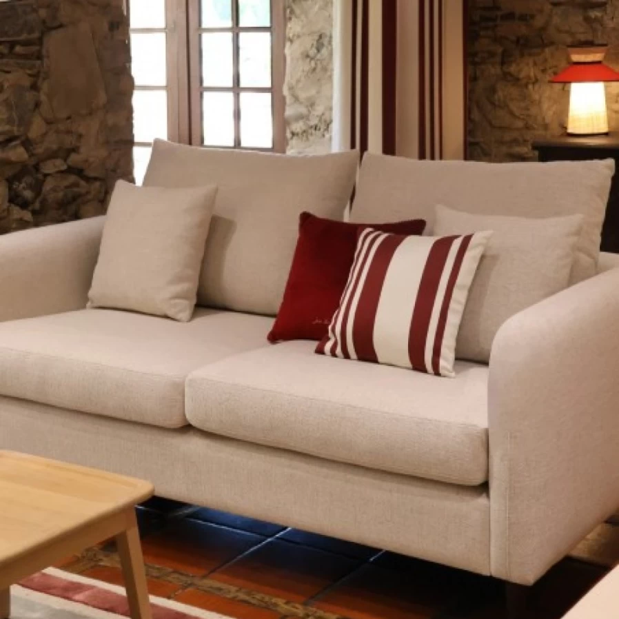 "JEAN-VIER Ecru Modern Sofa - Premium Comfort Luxury Living Room Furniture"