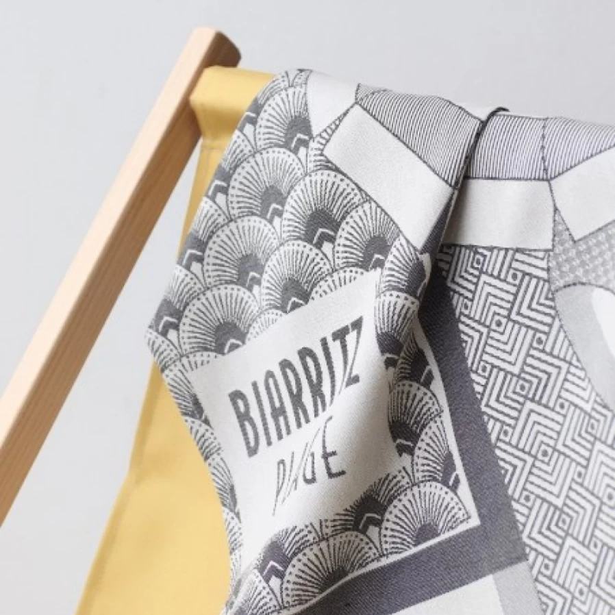 JEAN-VIER Premium Grey Tea Towel - Soft, Absorbent Kitchen Towel for Dishes & Cleaning