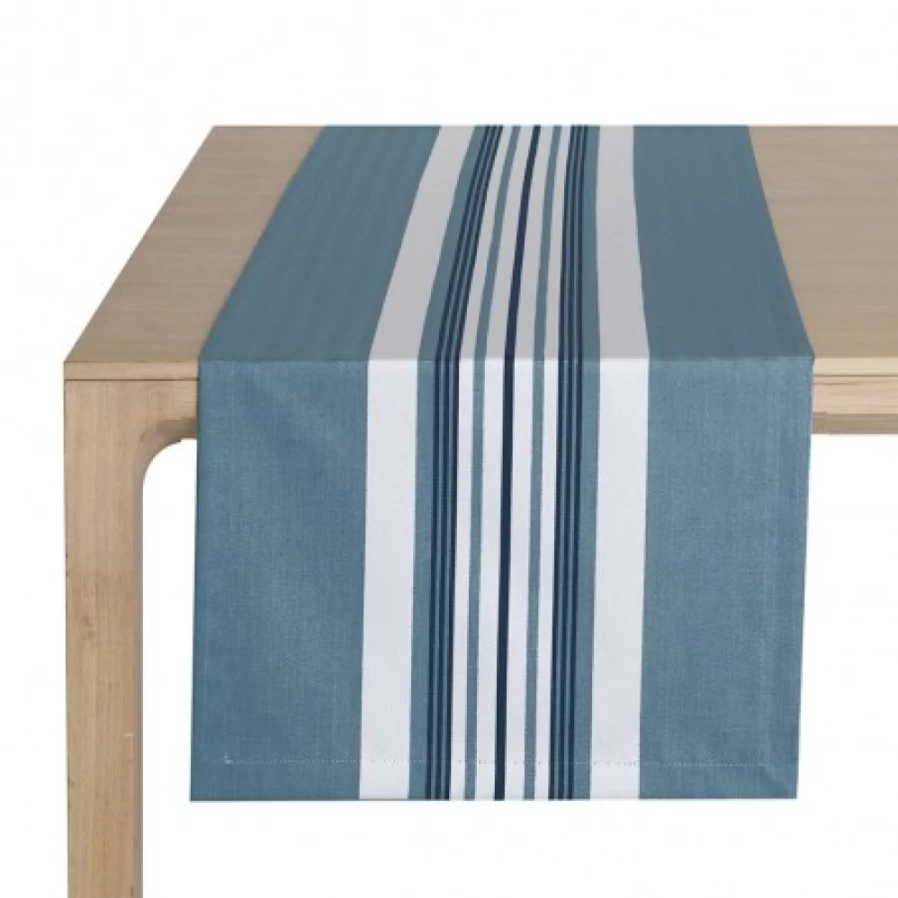 "JEAN-VIER Blue Table Runner - Premium Fabric Dining Table Decor"