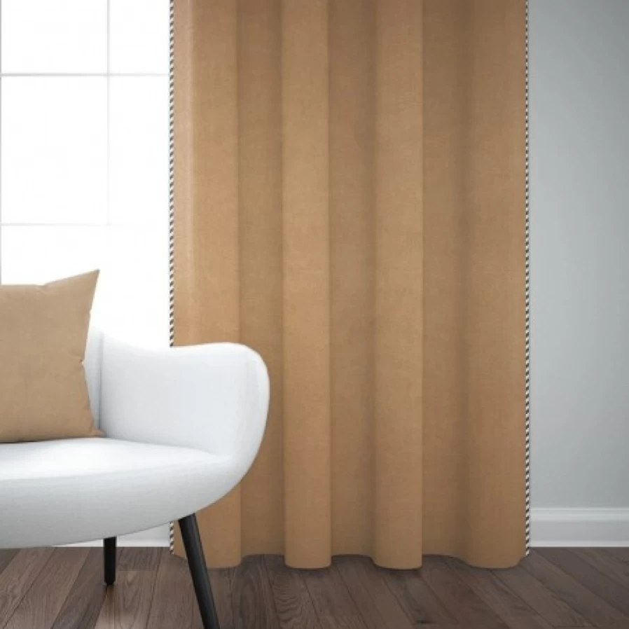 "JEAN-VIER Beige Curtains - Premium Luxury Drapes for Living Room & Bedroom"