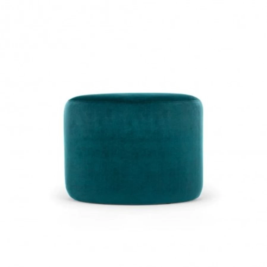 JEAN-VIER Blue Pouffe Ottoman - Stylish Footstool & Storage Bench for Living Room