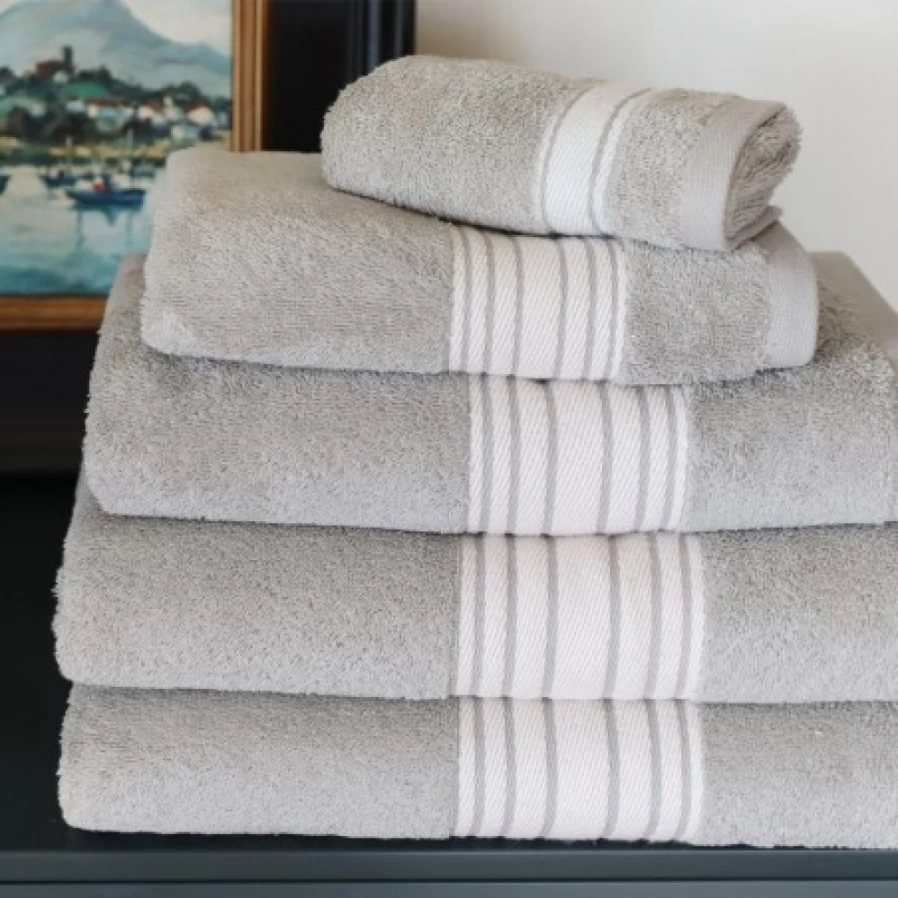 JEAN-VIER Luxury Grey Bath Towel Set - Soft, Absorbent Quick-Dry Towels for Bathroom, Spa & Gym
