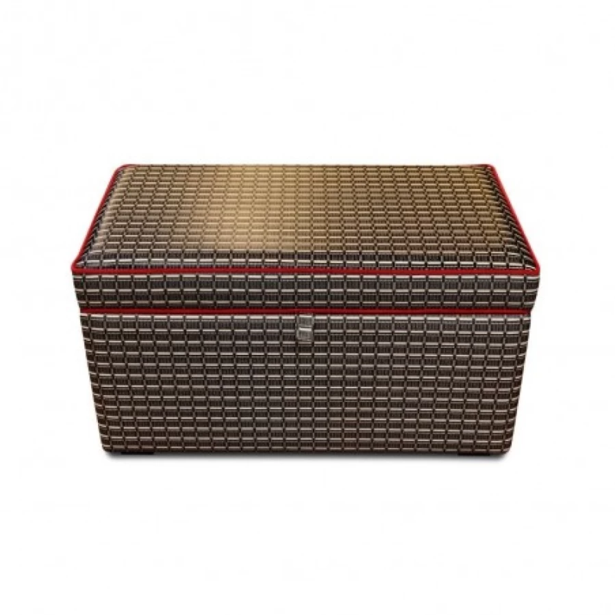 JEAN-VIER Ecru Storage Trunk - Vintage Style Wooden Chest for Home Organization