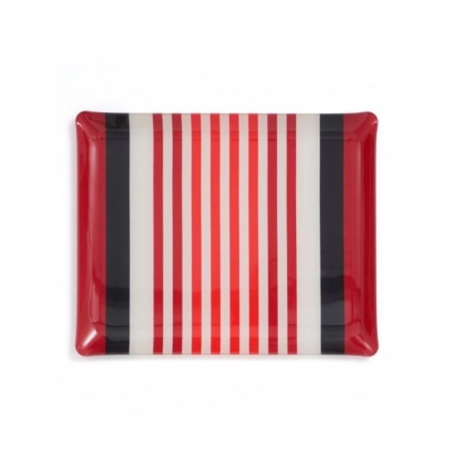 "JEAN-VIER Red Serving Tray - Stylish and Durable Dining Accessory"