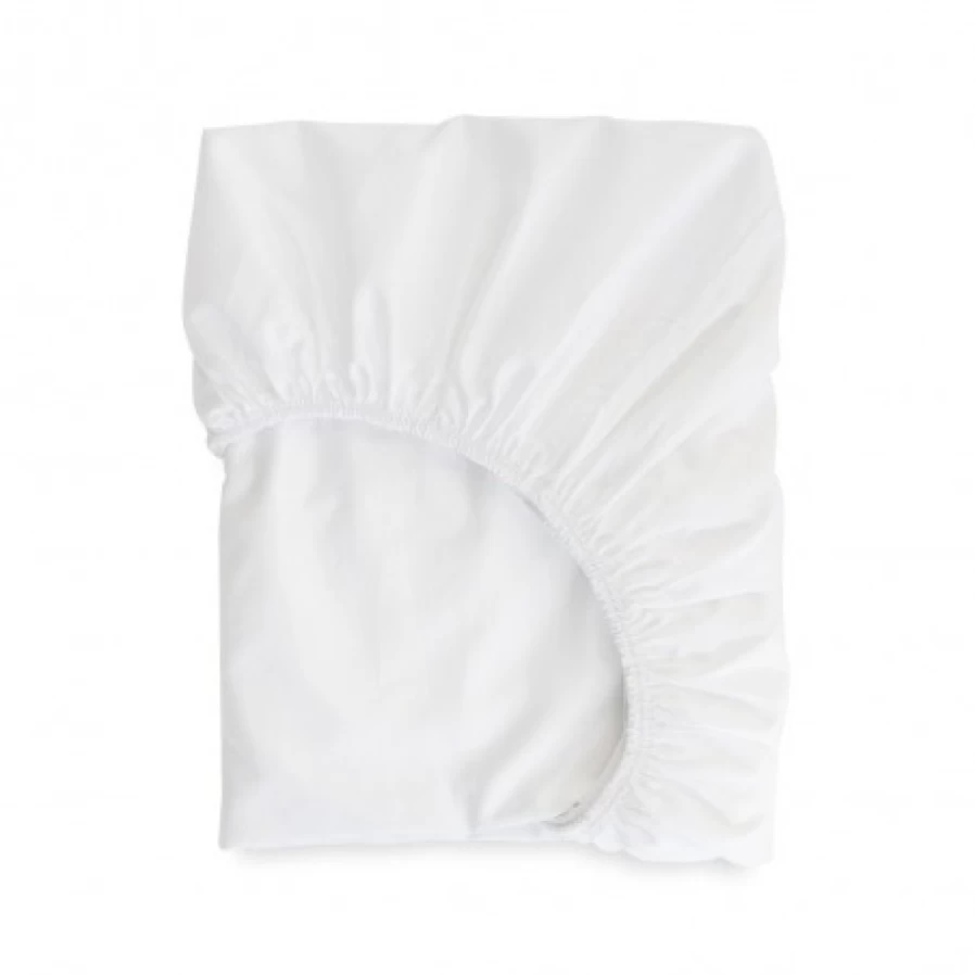 JEAN-VIER Premium White Cotton Sateen Fitted Sheet - Soft, Wrinkle-Resistant, Deep Pocket Bed Sheet for Comfortable Sleep