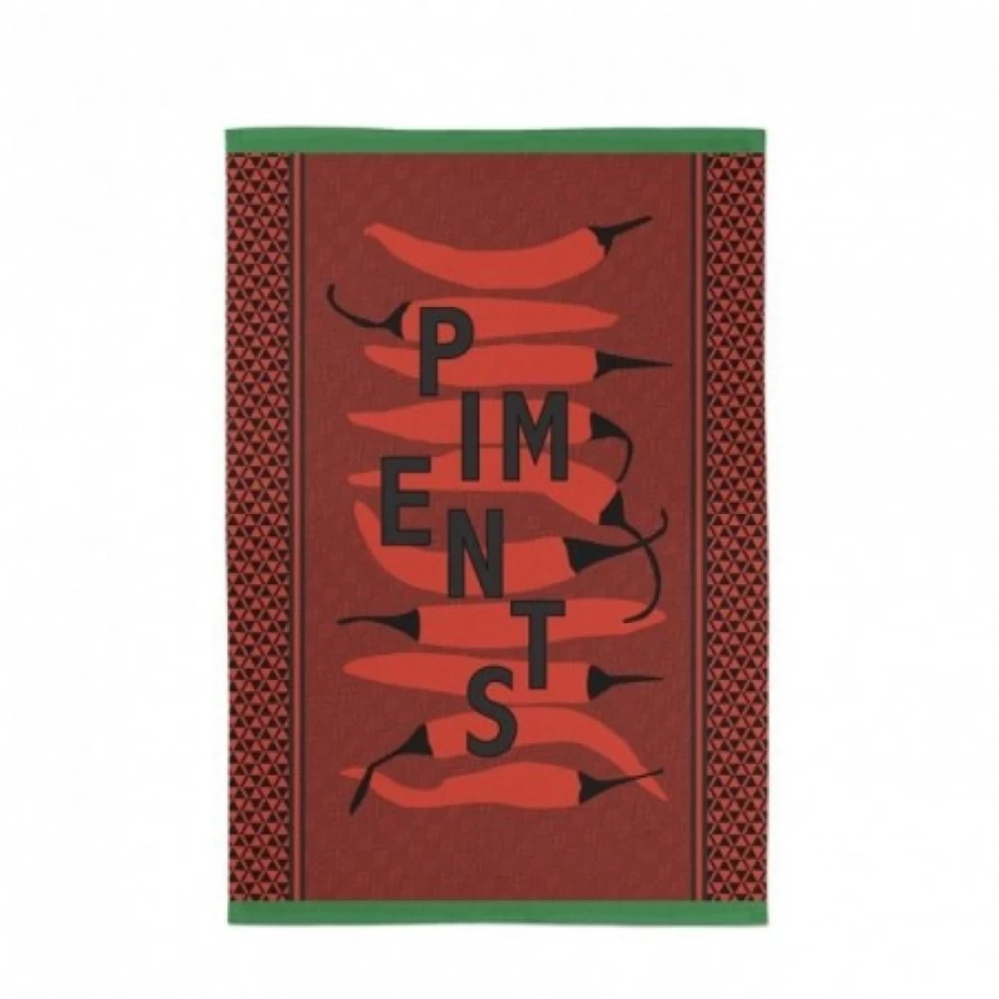"JEAN-VIER Premium Red Tea Towel - Soft, Absorbent Kitchen Towel for Dishes & Cleaning"