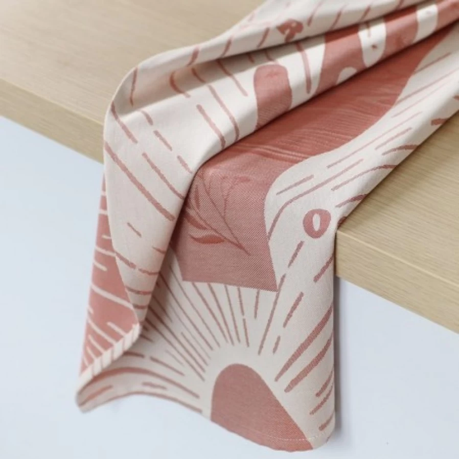 JEAN-VIER Premium Red Tea Towel - Soft, Absorbent Kitchen Towel for Dishes & Cleaning