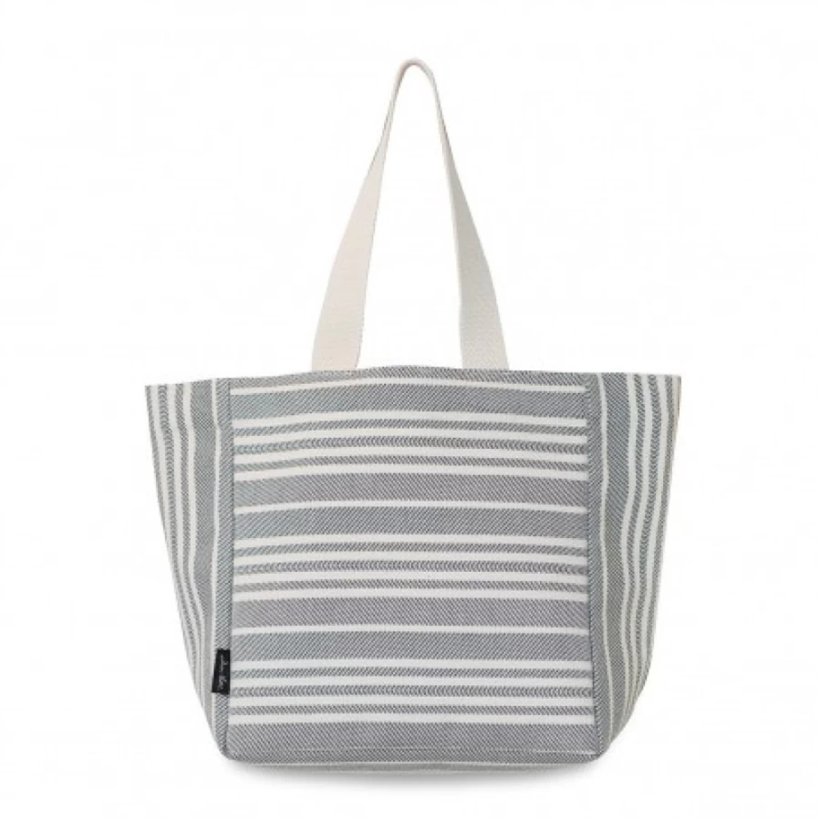 JEAN-VIER Reusable Grey Shopping Bags - Eco-Friendly Grocery Tote with Handles