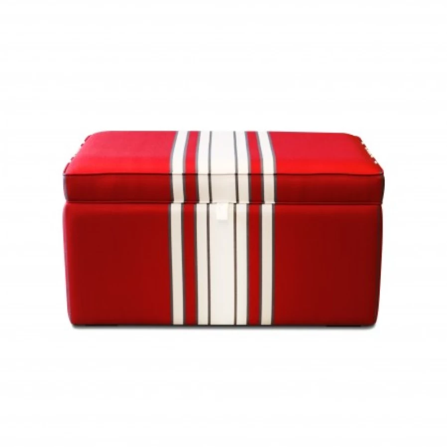 "JEAN-VIER Red Storage Trunk Chest - Durable Wooden Storage Box for Home Organization"