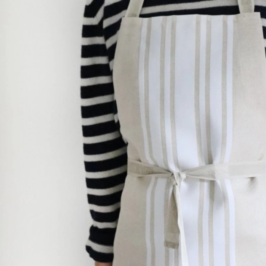 "JEAN-VIER Beige Apron - Premium Kitchen Apron for Cooking & Baking"