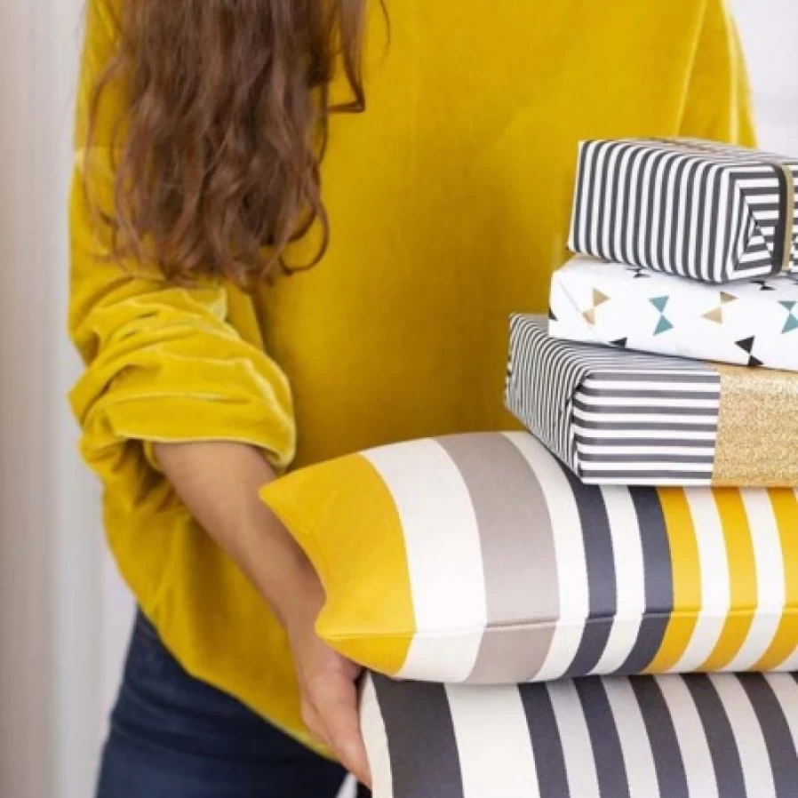 JEAN-VIER Yellow Cushion Cover - Soft Decorative Pillow Case for Home Decor