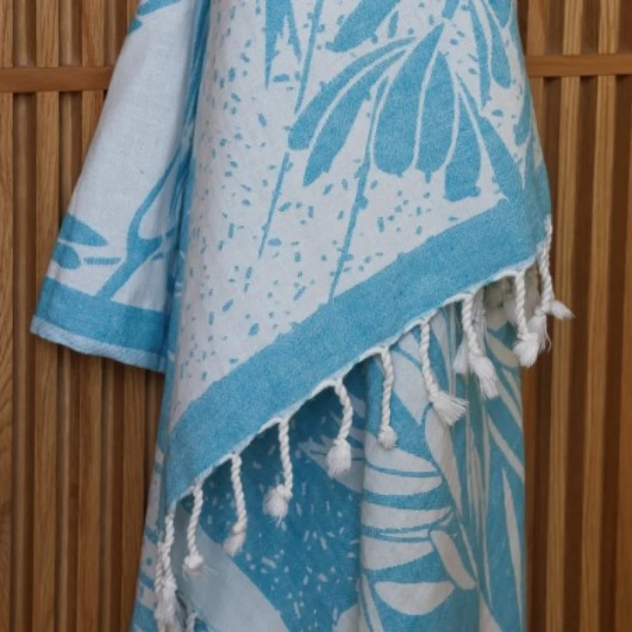 JEAN-VIER Premium Blue Foutas – Soft, Absorbent, and Stylish Beach & Home Towels