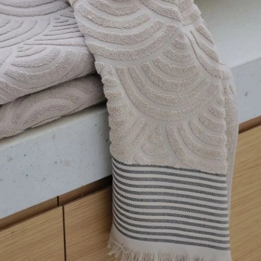"JEAN-VIER Luxury Beige Guest Hand Towels - Soft Bathroom Towels for Guests"